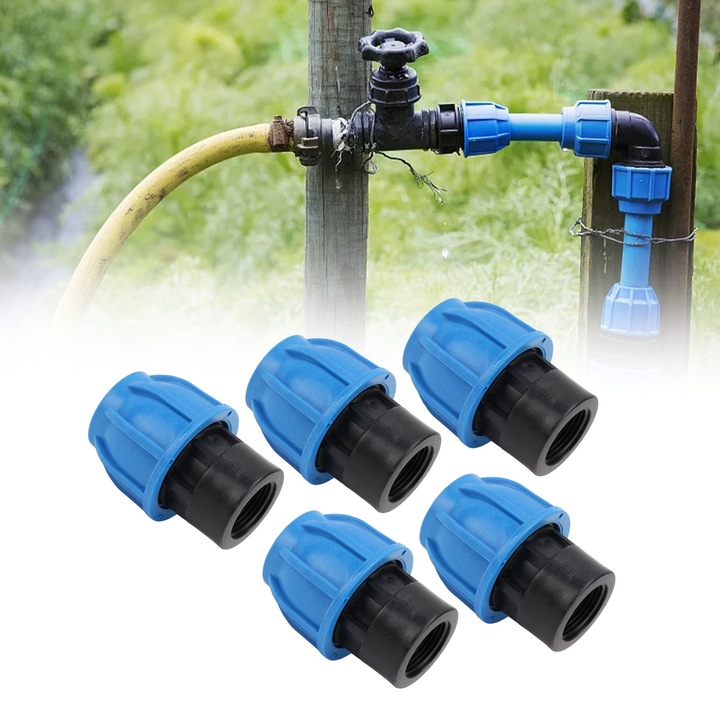 Készlet 5 csőcsatlakozóhoz, Jormftte, gyorscsatlakozó, nyomásálló, 25xG3/4