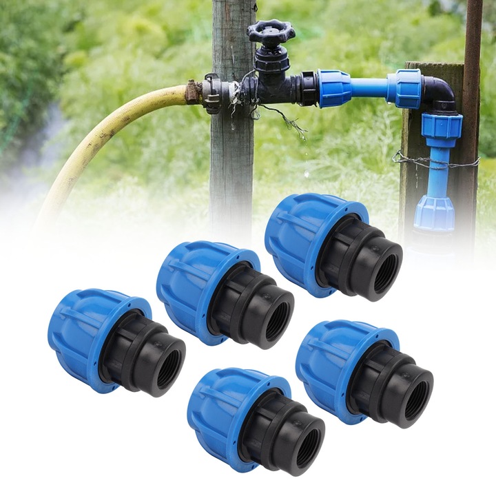 Jormftte 5 db szaniter szerelvénykészlet, gyorscsatlakozó, 32xG3/4, PE, vízvezetékekhez