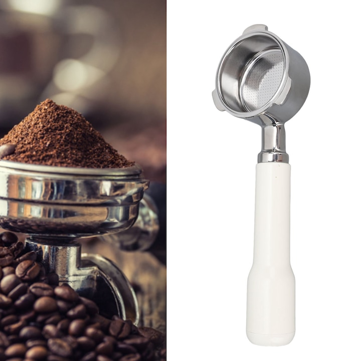 Feneketlen portafilter 51mm Jormftte rozsdamentes acél donlim, petrus, Lifease, maxims, DERLLA, SEVERIN, GULISSO, THERMOS, STELANG kávéfőzőkhöz