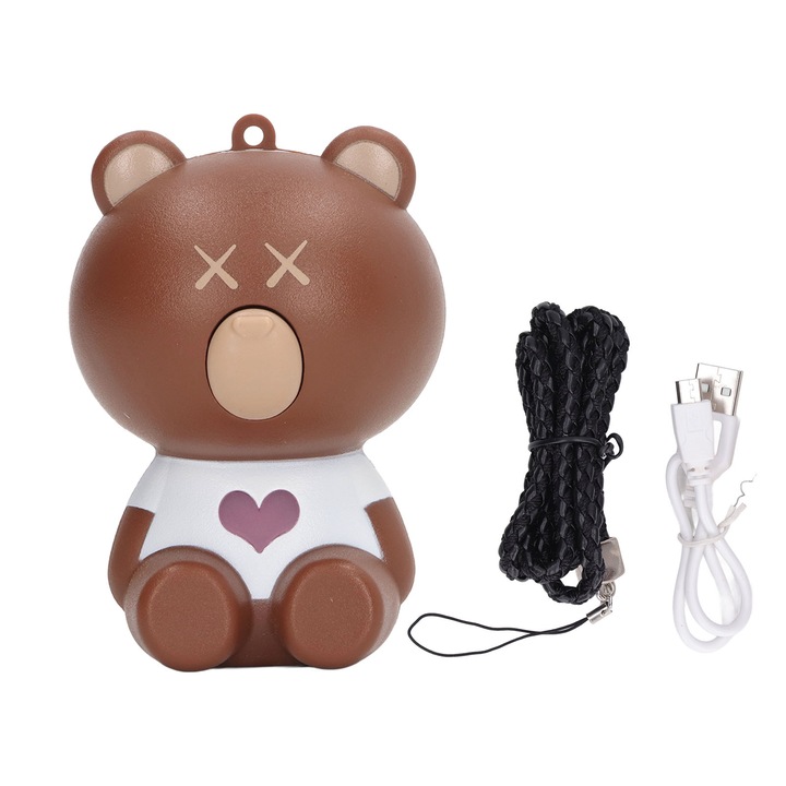 Jormftte hordozható légtisztító, mini ionizátor, elegáns kialakítás, 7 cm, fekete