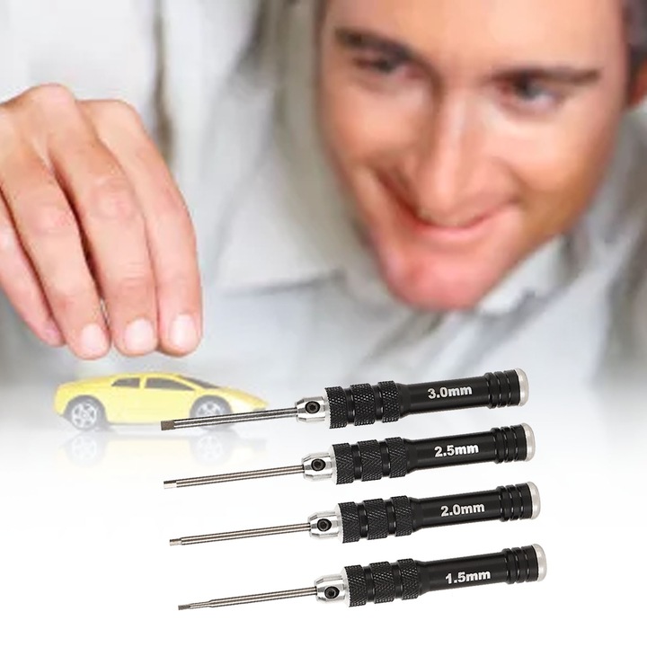 Jormftte 4 darabos csavarhúzó készlet, nagy sebességű acél, csúszásmentes fogantyúk, rozsdaálló