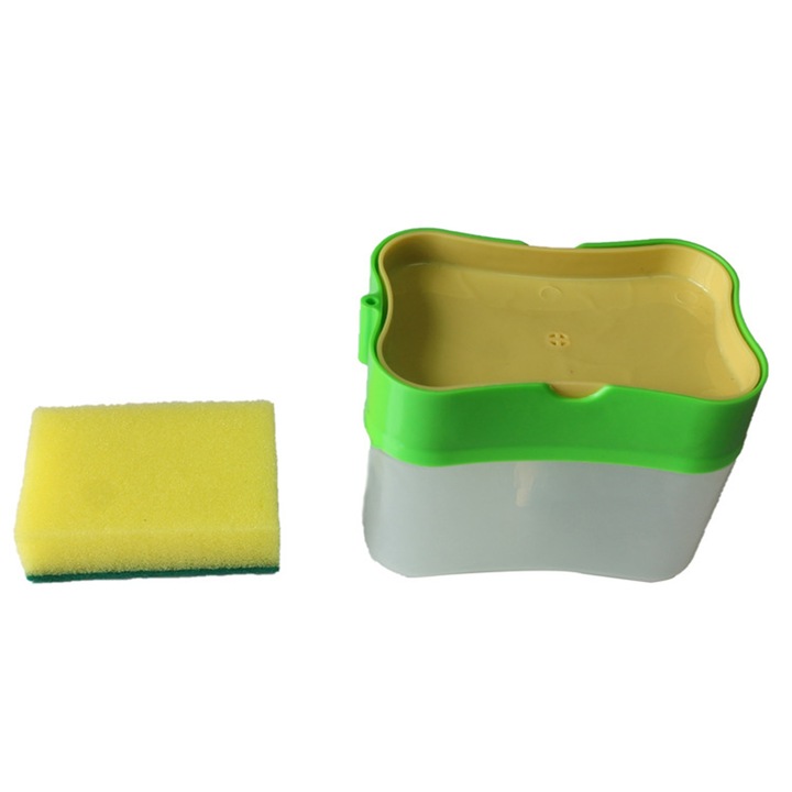 Szappanadagoló, longziming, nyomógombos, nagy kapacitású, zöld