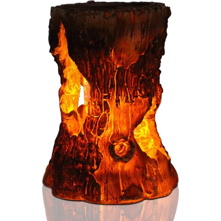 Veioza solara decorativa, flacara, 19x14cm, rezistenta la apa, IP55, Rasina