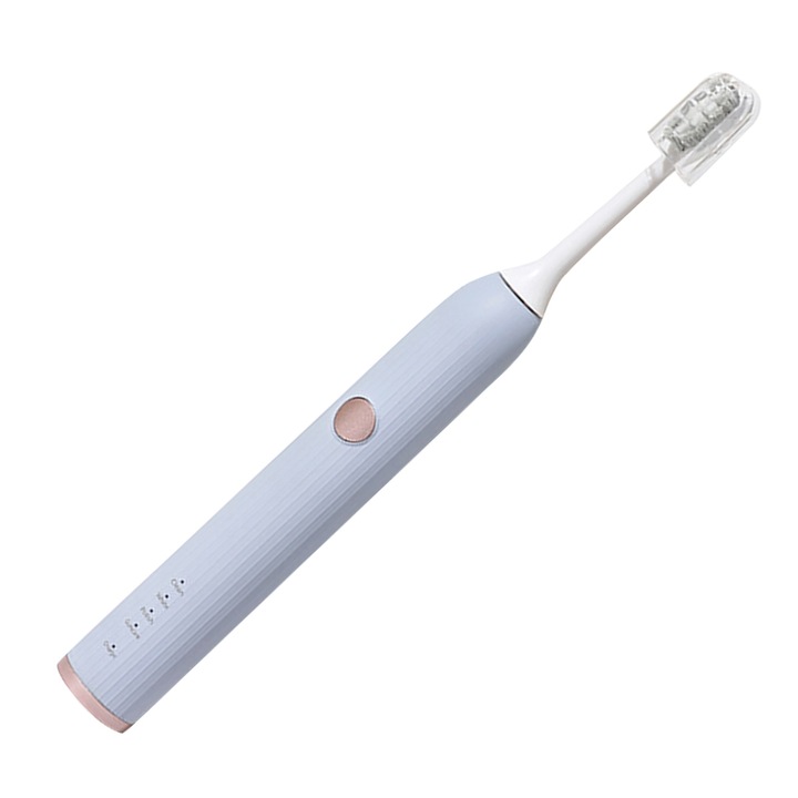 Periuta de dinti electrica Bizaical, 4 moduri de functionare, rezistenta la apa IPX7, alb, 24.19x2.59cm, set cu 2 capete de perie