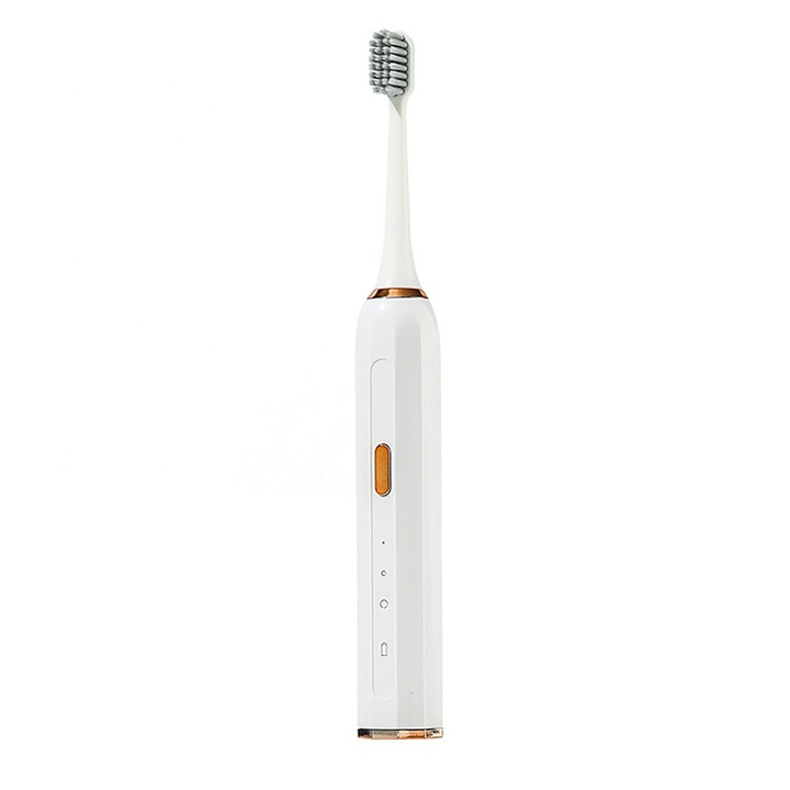 Periuta de dinti electrica, 3 moduri de curatare, alb, cu 2 capete de periuta