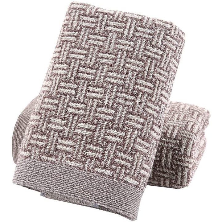 Prosop de baie Enforose, jacquard, 100% bumbac, rapid uscare, 34x74cm, set