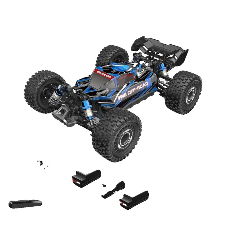 RC autó MJX Hyper Go 16207, 70km/h, 4WD, 120m, szett 3db akkumulátorral, méretek 252x205x100mm