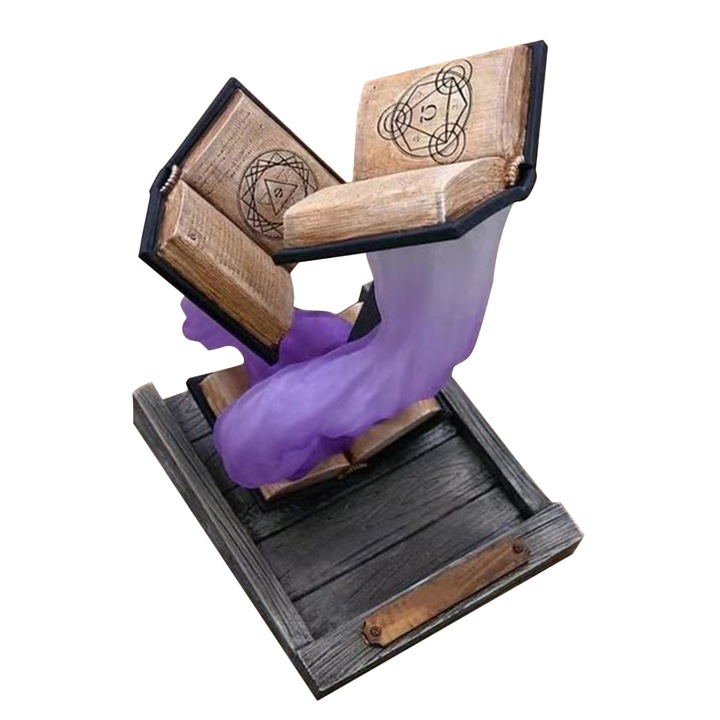 Tomul de zaruri Tomes of Magic, Jormftte, rășină, pictat manual, 1-2 zaruri, multicolor