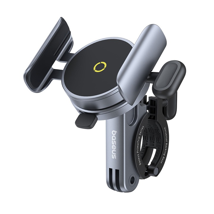 Suport Bicicleta pentru Telefon, Stabil, Magnetic, Panel&Clamps - Baseus PrimeTrip Series - Cosmic Black