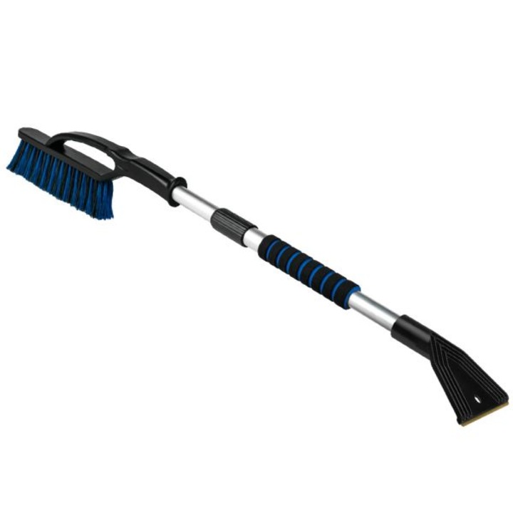 Racleta cu perie telescopica Tom-Par, lama din alama, 87-115 cm, pentru zapada si gheata