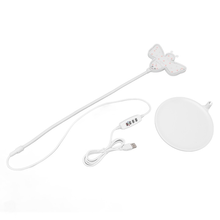 Lampa de crestere LED Jormftte, spectru complet, forma de albina, alimentare USB, 5V 5W, pentru fotosinteza, mica si convenabila