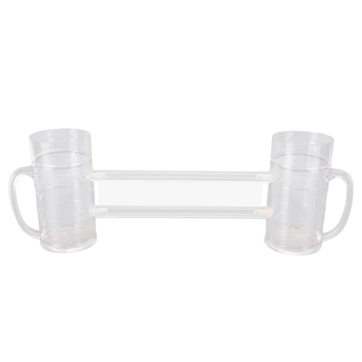 Söröspohár, Jormftte, fogantyúval, 2 darab, ergonomikus kialakítás, átlátszó, üveg, fagyasztóba tehető