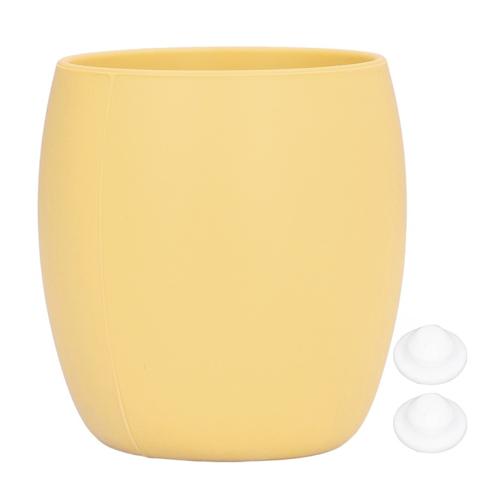 Jormftte hűtőpohár, élelmiszeripari szilikon, gyors hűtés, sárga