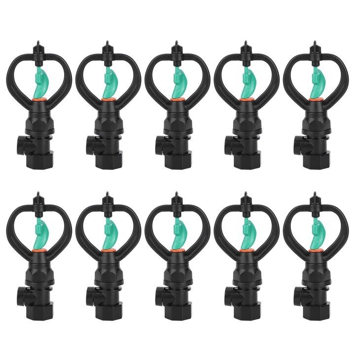 10 darab Jormftte öntöző szórófej állítható forgatással, műanyag, korrózióálló, G1/2 és G3/4