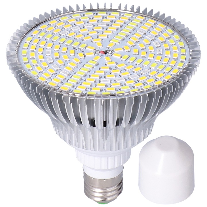 Növényvilágító lámpa, Jormftte, 20W, 184 LED, fém, fehér