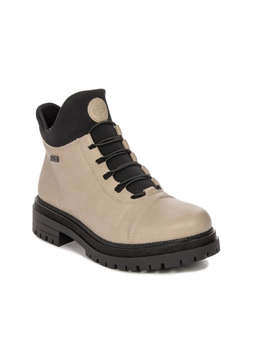Ghete dama Rieker Y316360, bej, material sintetic, design original, confort sporit, 41 EU