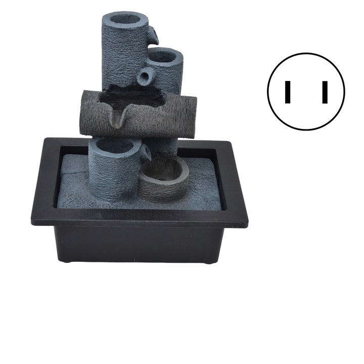 Вътрешен фонтан със светодиоди, TNEAYWHE, дизайн с камък, 110V, за декорация на офис или дом