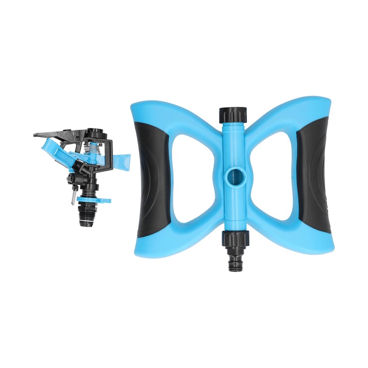 Jormftte műanyag locsolófej, 360°-ban forgatható, kertbe, kék