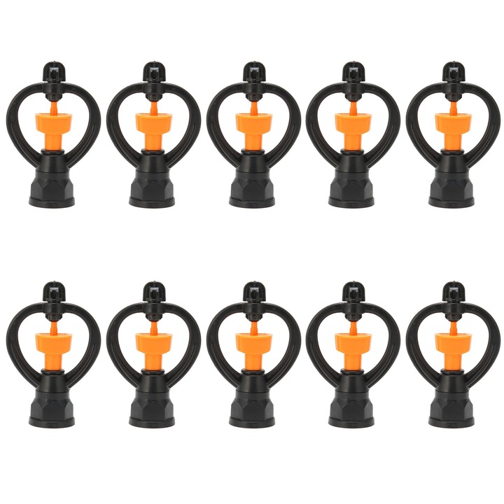 10 db Jormftte G1/2 G3/4 szórófej készlet, 360 fokos forgatás, műanyag, ellenálló