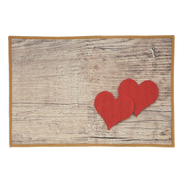 Csúszásgátló szőnyeg, hosszúkás, háromdimenziós szívmintás, puha, mosható, 80x120cm