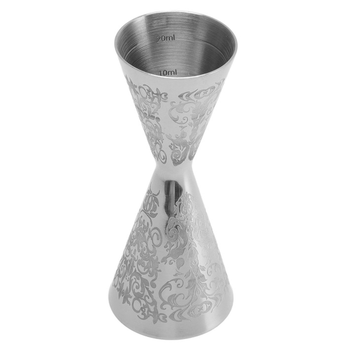 Мерителна чашка Jormftte, неръждаема стомана, 30/45 ml, 45 x 115 x 40 mm, сребрист