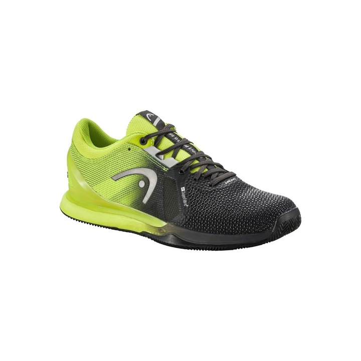 Pantofi Head Sprint Pro Clay, negru-lime, Negru/Galben