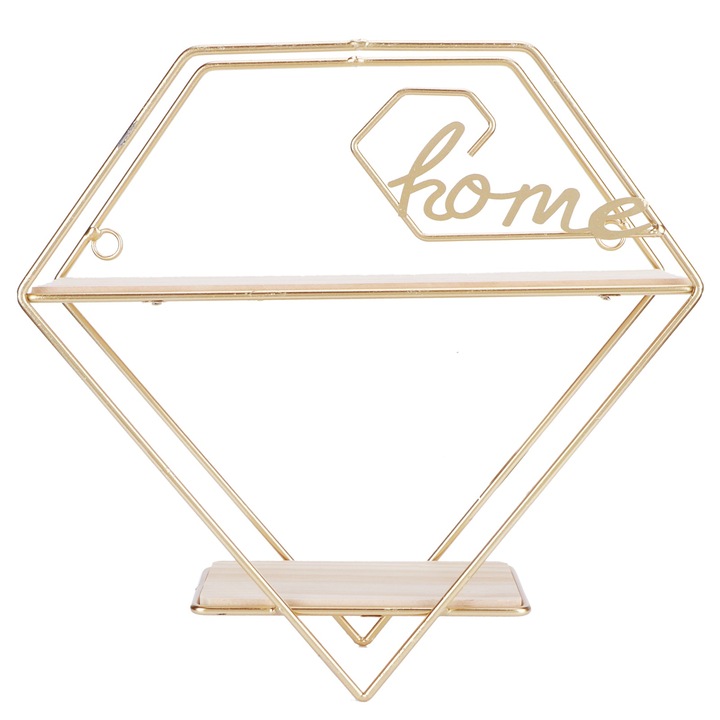 Jormftte kovácsoltvas tárolópolc, klasszikus design, tartós, 30x45cm, nappaliba és fürdőszobába