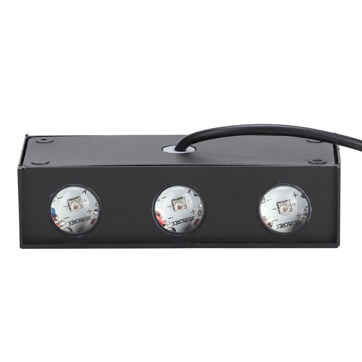 Jormftte 18W LED fali lámpa, színes RGB távirányítóval, 13 statikus szín, 4 dinamikus változás, fekete