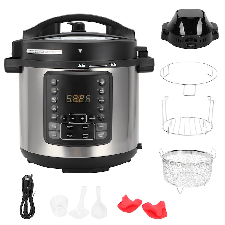 Oala electrica mica Jormftte, multifunctionala, capacitate mica, control temperatura, 700-800g