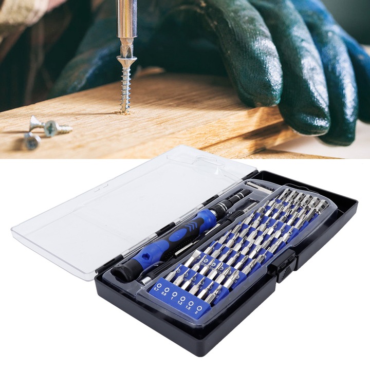 57 az 1-ben csavarhúzó készlet, Jormftte, króm-vanádium acélból, 20,5x10x3cm, könnyen hordozható