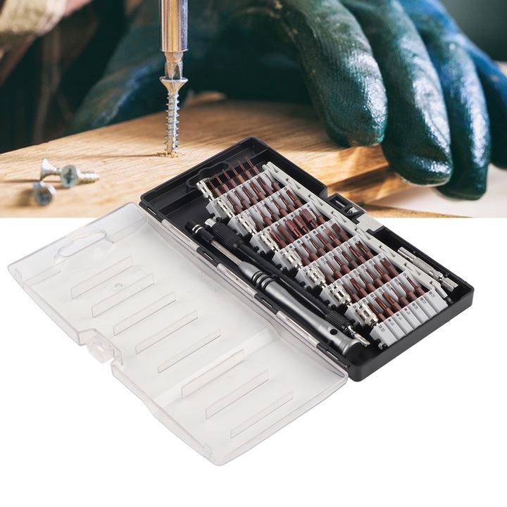 57 az 1-ben csavarhúzó készlet, Jormftte, S2, 20.5x10x2.5cm, otthoni javításokhoz