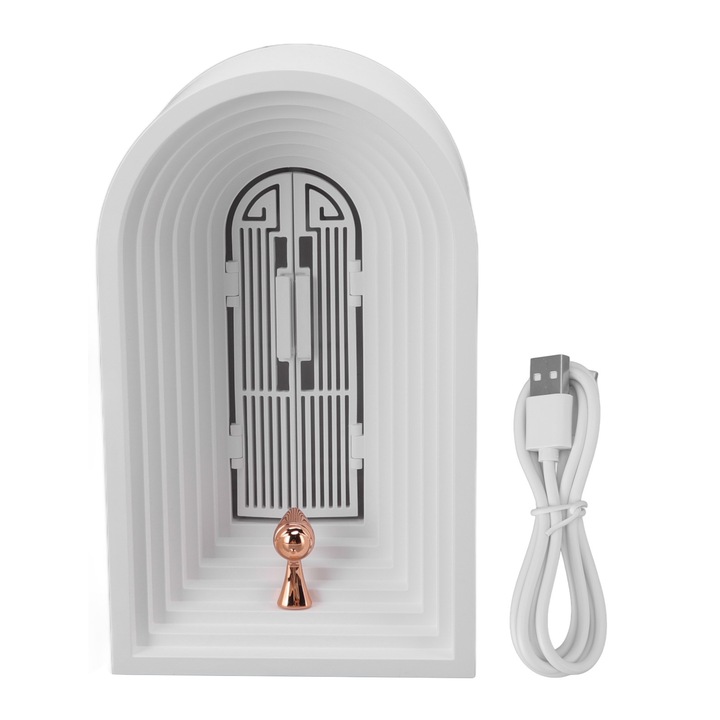 Boxa portabila Jormftte cu lumina de noapte, functie Bluetooth, dimensiuni 12x9x20cm, culoare roz