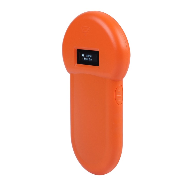 Animal ID olvasó 134.2Khz, Mmgoqqt, LCD, hordozható, USB töltőport, 13x7.5x1.5cm, narancs