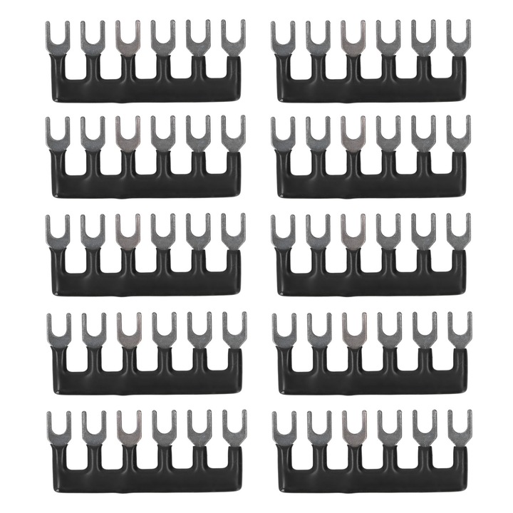 Комплект от 10 броя клеми за свързване на джъмпери, Enforose, меден проводник, PVC, 400V, 15A, 20.6mm x 6.2mm x 3.75mm