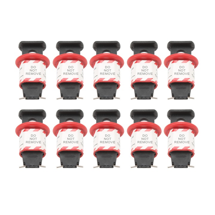 Set 10 Lacate pentru Intrerupatoare electrice Bizaical, Material PA, Dimensiuni 12mm x 8mm, Aplicabilitate Mare