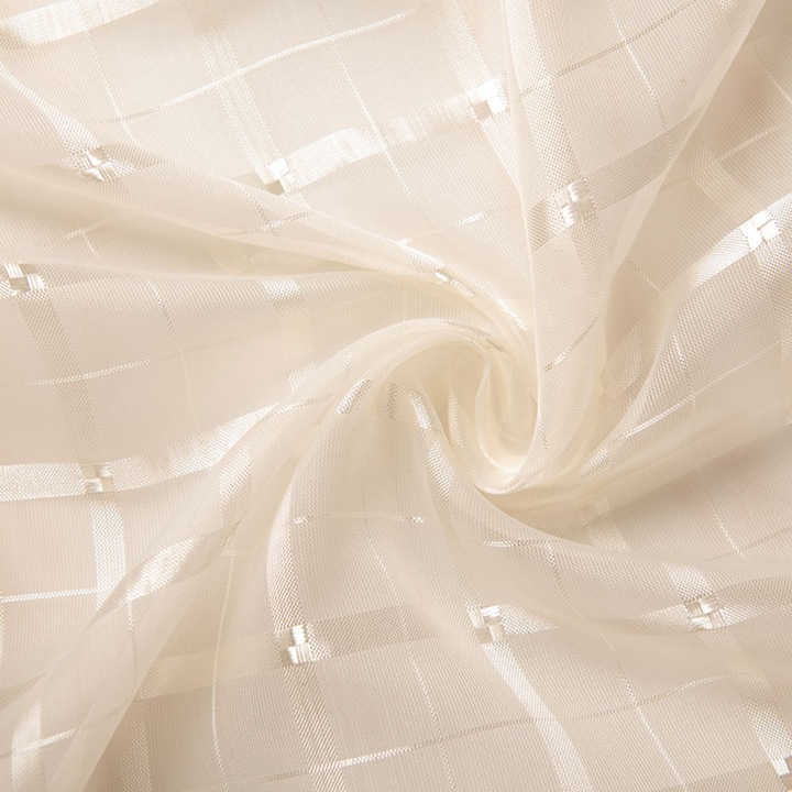 Poliészter ablak tüll voile függöny hálószoba nappali dekoráció (bézs)