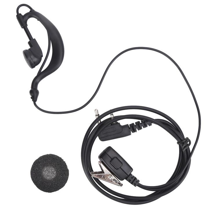 Слушалки Mmgoqqt Walkie Talkie, с метална скоба, гъвкав кабел, чист звук, за Dinghong 5R 888S