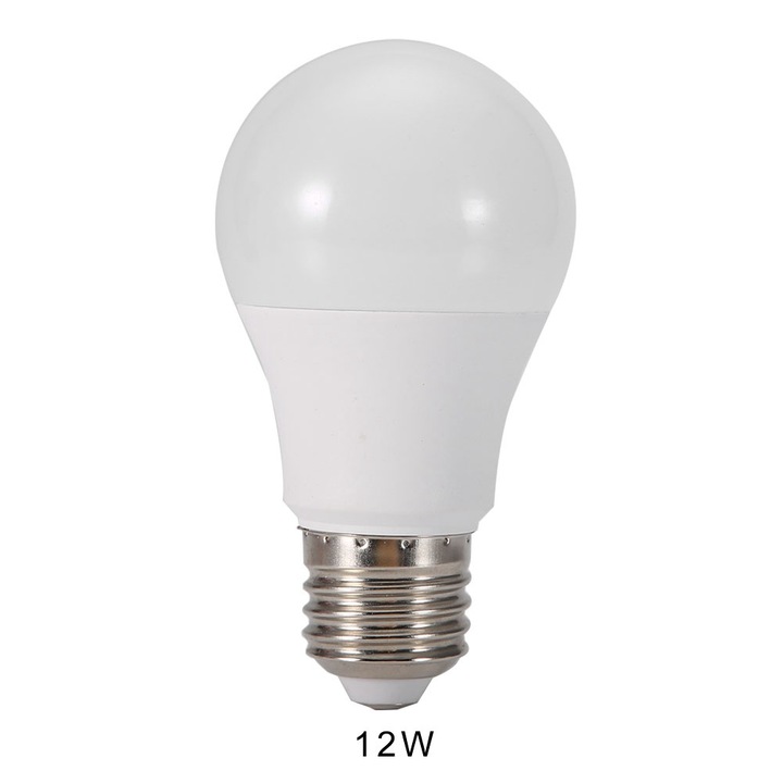 Bec LED Jormftte E27 12W radar szenzorral, fehér, 6x12cm