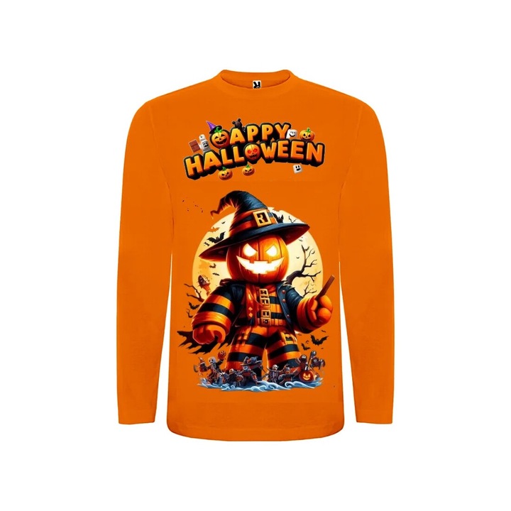 Hosszú ujjú póló, Roblox Halloween M2 modell, kor, Narancssárga