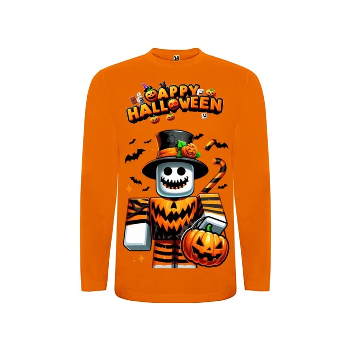Hosszú ujjú póló, Roblox Halloween M1 modell, kor, Narancssárga