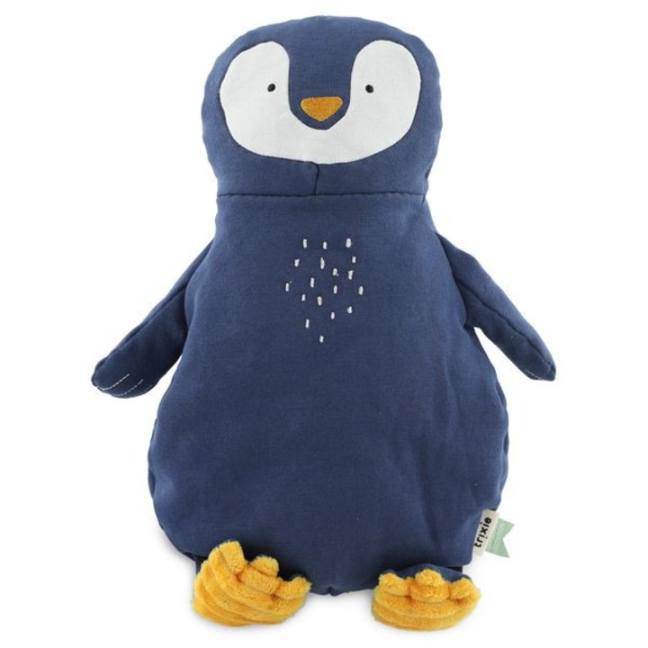 Pinguin de plus Trixie, 38cm, 100% bumbac organic, set de jucarii animale