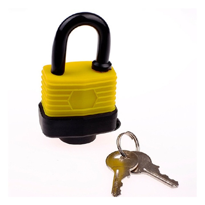 Водоустойчив катинар с меден цилиндър, гумена капачка, компактен, с 2 ключа, 60 мм