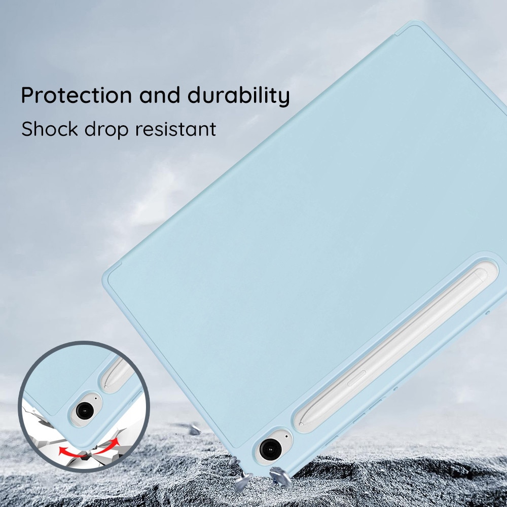 Husa pentru tableta Samsung Galaxy Tab A9 Plus, Accesorio Flex Trifold Pen, Sky Blue