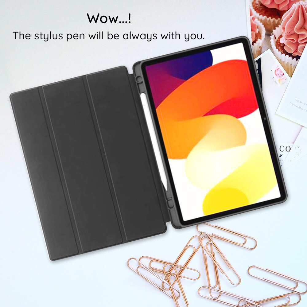 Husa pentru tableta Xiaomi Redmi Pad Pro / Poco Pad, Accesorio Flex Trifold Pen, Green