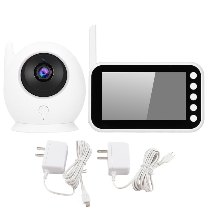 Jormftte ABM100S bébi videófigyelő, 4.5 hüvelyk, 1280x720 felbontás, éjjellátó, 8 IR LED-del, WiFi csatlakozással
