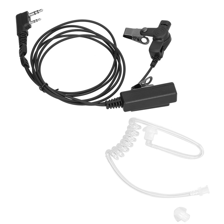 Casti Walkie Talkie Jormftte, átlátszó, K-típusú kábel, 58db érzékenység, zajálló