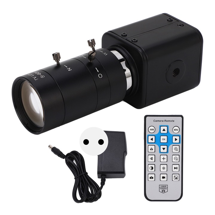 Cameră de supraveghere Jormftte WiFi 1080p, rezistentă la apă IP66, audio bidirecțional, pentru exterior