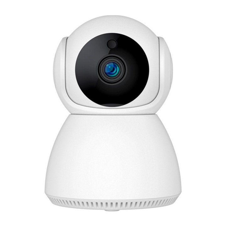 Camera de supraveghere IP Jormftte 1080P, alimentare solară, detectie PIR, waterproof IP66, alb