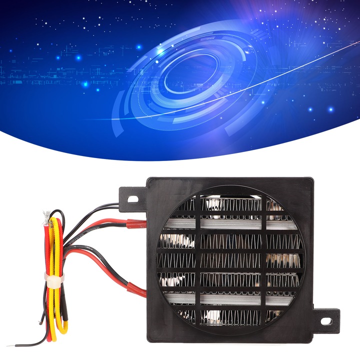 Jormftte PTC hőlégfúvó, 300W, 220V, méretei 80x80x54mm, biztonsági védelem, kis helyiségekben való használatra