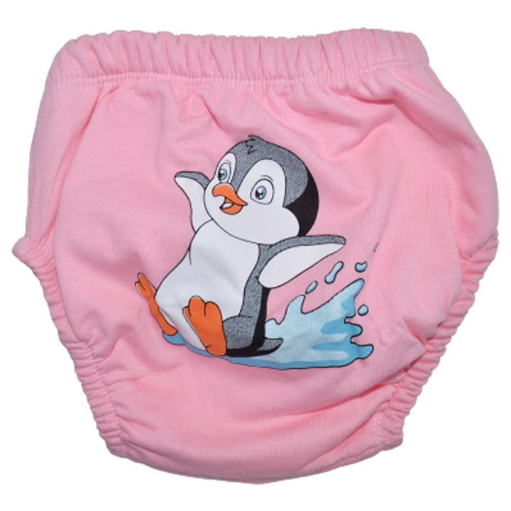 Многократни гащички за приучване към гърне за момиче Mini Junior POS32, Розови 3-4 години